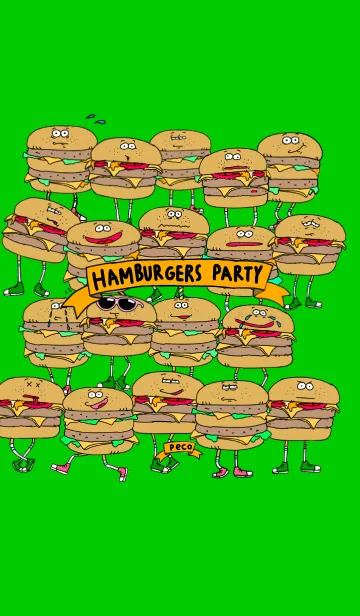 [LINE着せ替え] HAMBURGERS PARTY！の画像1