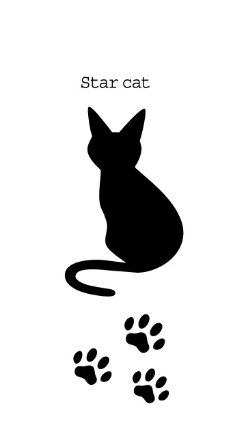 [LINE着せ替え] Star cat (Simple)の画像1