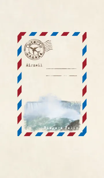 [LINE着せ替え] Airmail Ontario Canada NiagaraFalls Ver.の画像1