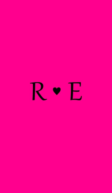 [LINE着せ替え] Initial "R ＆ E" Vivid pink ＆ black.の画像1