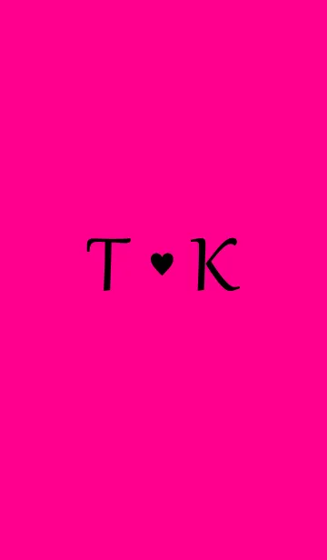 [LINE着せ替え] Initial "T ＆ K" Vivid pink ＆ black.の画像1