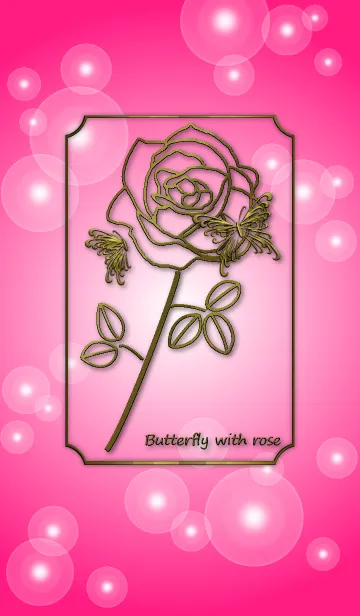 [LINE着せ替え] Butterfly with roseの画像1