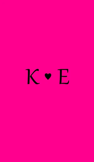 [LINE着せ替え] Initial "K ＆ E" Vivid pink ＆ black.の画像1