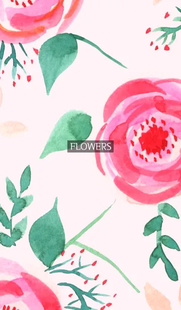 [LINE着せ替え] water color flowers_222の画像1