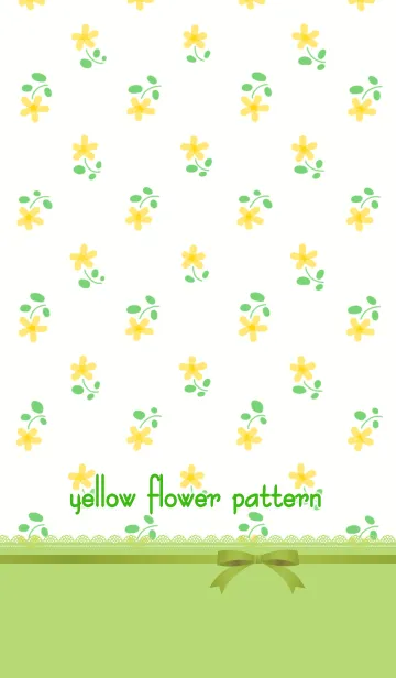 [LINE着せ替え] yellow flower patternの画像1