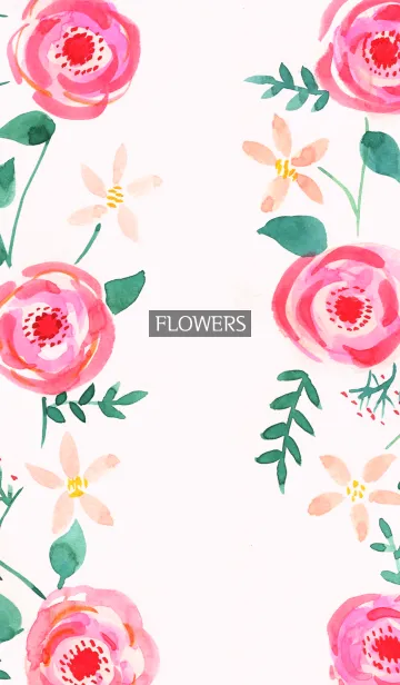 [LINE着せ替え] water color flowers_221の画像1