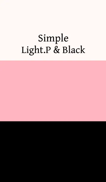 [LINE着せ替え] Simple lightpink ＆ black.の画像1