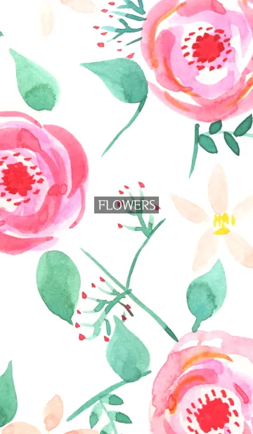 [LINE着せ替え] water color flowers_219の画像1