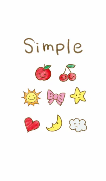 [LINE着せ替え] White Simple Smileの画像1