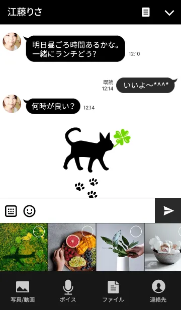 [LINE着せ替え] 幸せを運ぶ猫の画像4