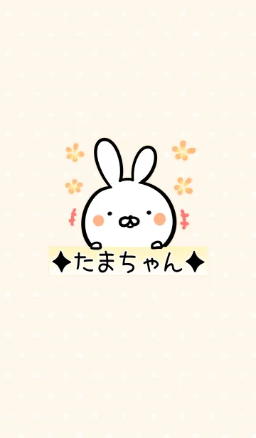 [LINE着せ替え] [たまちゃん]用可愛いうさぎの名前着せかえの画像1