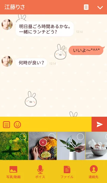 [LINE着せ替え] [たまちゃん]用可愛いうさぎの名前着せかえの画像4