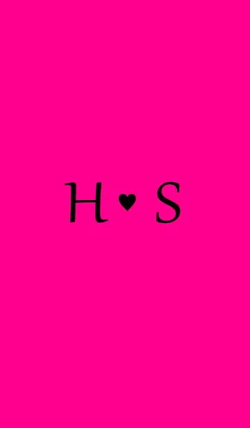 [LINE着せ替え] Initial "H ＆ S" Vivid pink ＆ black.の画像1