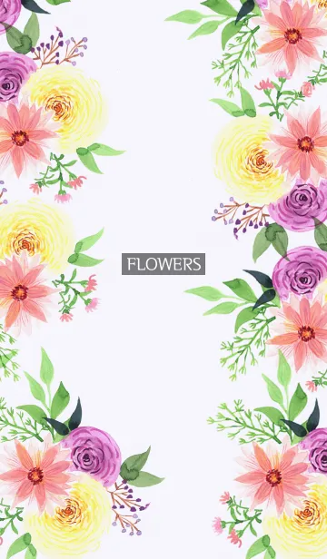 [LINE着せ替え] water color flowers_224の画像1