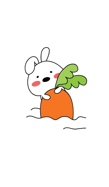 [LINE着せ替え] Bunnies ＆ Carrotsの画像1