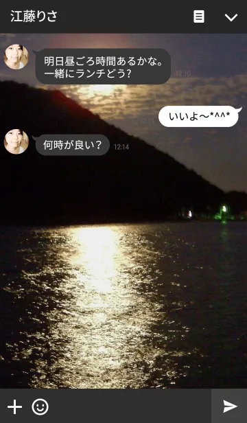 [LINE着せ替え] 夜月と海の画像3