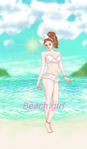 [LINE着せ替え] Beach girl2の画像1