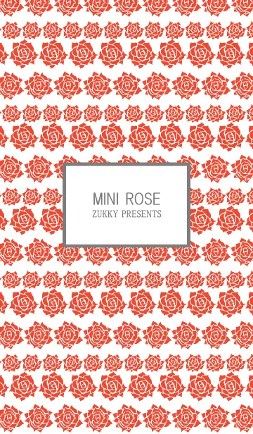 [LINE着せ替え] MINI ROSE red and whiteの画像1