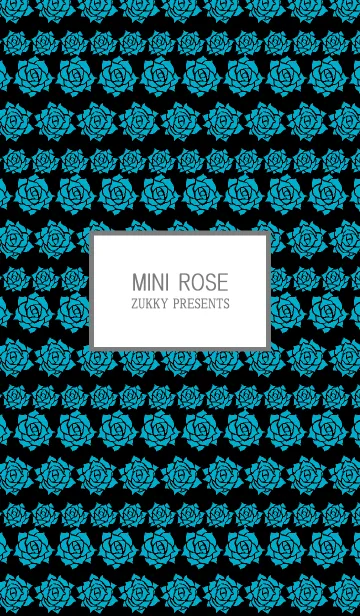 [LINE着せ替え] MINI ROSE turquoise blue and blackの画像1