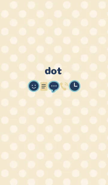 [LINE着せ替え] Dot navy＆beigeの画像1