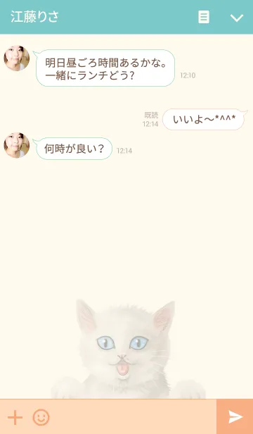 [LINE着せ替え] リアルなねこの着せかえvol.05 白猫の画像3