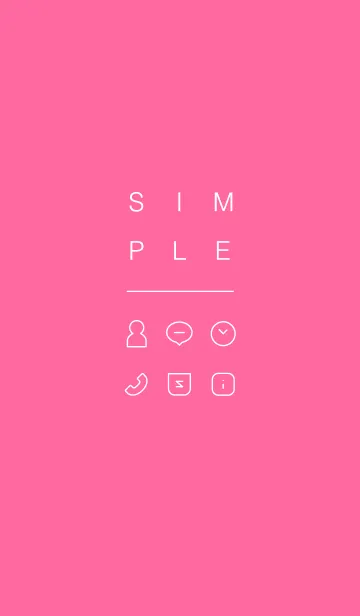 [LINE着せ替え] SIMPLE / ピンクの画像1