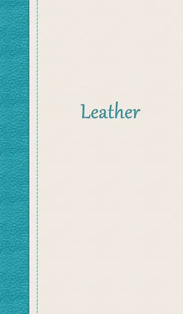 [LINE着せ替え] Leather ivory×turquoiseの画像1