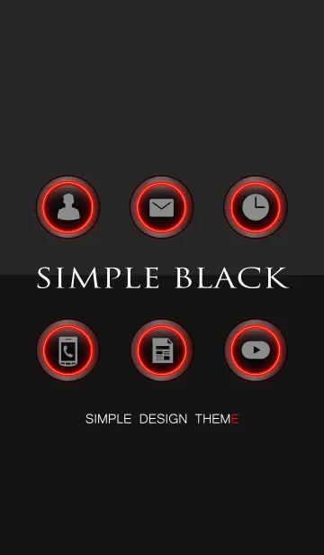 [LINE着せ替え] SIMPLE BLACK - Premium Red Edition - 2の画像1