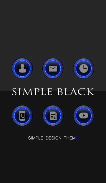 [LINE着せ替え] SIMPLE BLACK - Premium Blue Edition - 2の画像1