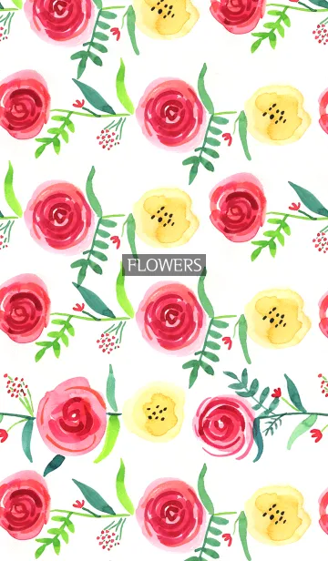 [LINE着せ替え] water color flowers_230の画像1