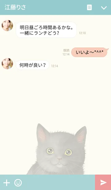 [LINE着せ替え] リアルなねこの着せかえvol.06 灰猫の画像3