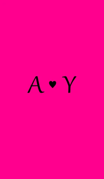 [LINE着せ替え] Initial "A ＆ Y" Vivid pink ＆ black.の画像1