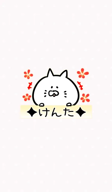 [LINE着せ替え] [けんた]専用可愛いねこの名前着せかえの画像1