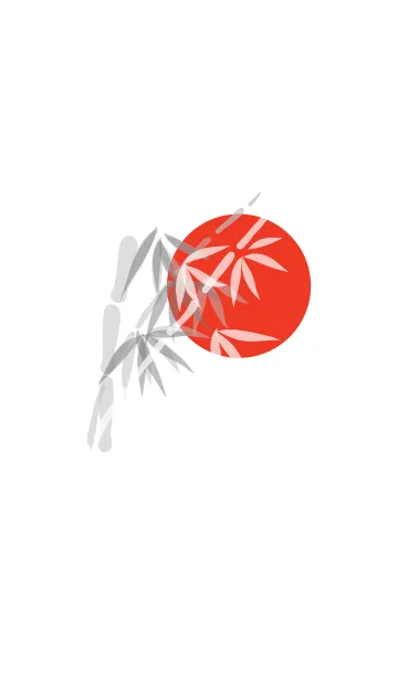 [LINE着せ替え] Elegant Bamboo Red, White ＆ Greyの画像1