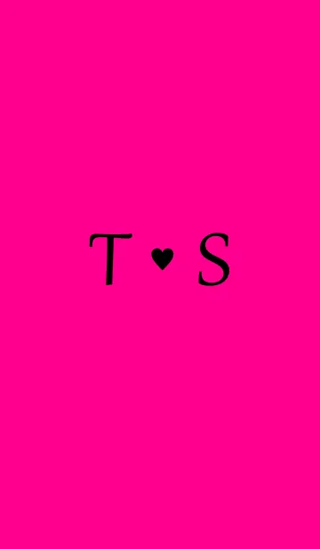 [LINE着せ替え] Initial "T ＆ S" Vivid pink ＆ black.の画像1