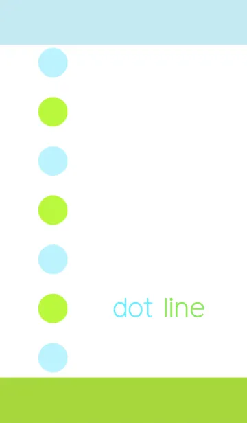 [LINE着せ替え] dot line ブルー×グリーンの画像1