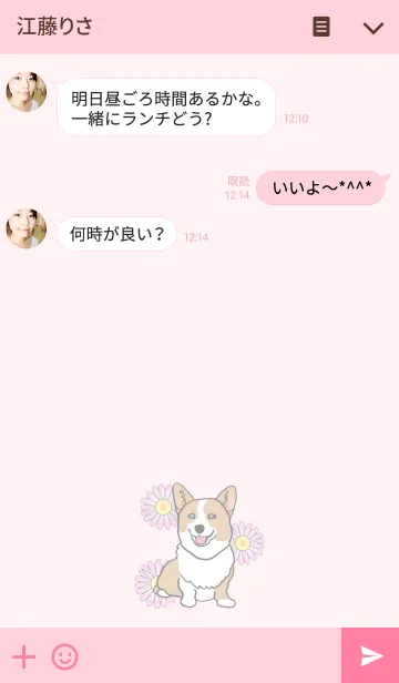 [LINE着せ替え] コーギーのメイちゃんの画像3