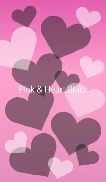 [LINE着せ替え] Pink ＆ Heart Blackの画像1