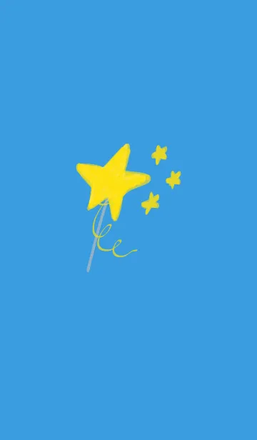 [LINE着せ替え] Magic Wand Stars Blue ＆ Yellow Starの画像1