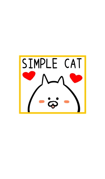 [LINE着せ替え] シンプルなねこイラストの着せ替え02の画像1