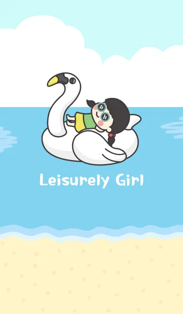 [LINE着せ替え] Enjoy the Summer with Leisurely Girl 2の画像1