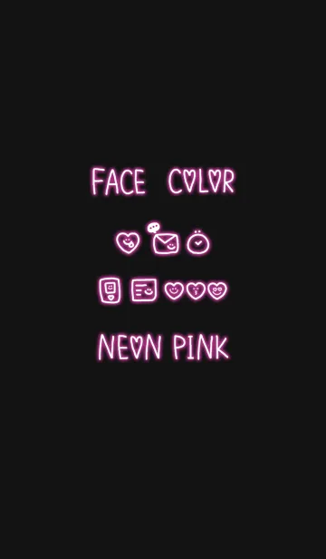 [LINE着せ替え] FACE COLOR NEON PINKの画像1