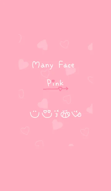 [LINE着せ替え] Many Face Pinkの画像1