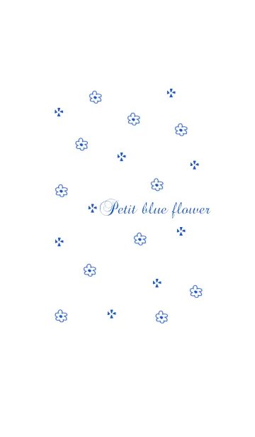 [LINE着せ替え] Petit blue flowerの画像1