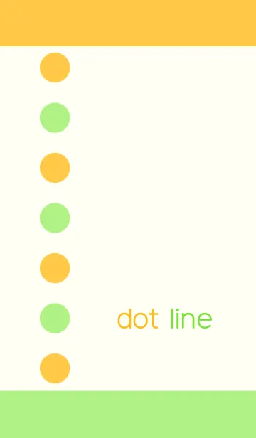 [LINE着せ替え] dot line オレンジ×グリーンの画像1