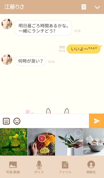 [LINE着せ替え] けんしんさん専用筋肉うさぎの名前着せかえの画像4