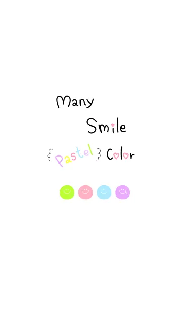 [LINE着せ替え] Many Smile Pastel Colorの画像1