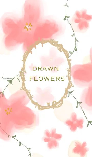 [LINE着せ替え] Drawn flowersの画像1