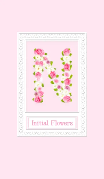 [LINE着せ替え] イニシャルN 薔薇の画像1