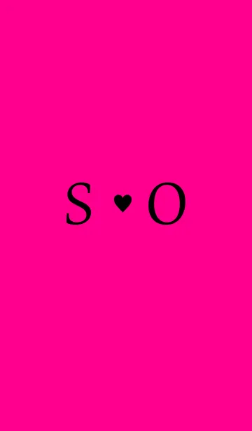 [LINE着せ替え] Initial "S ＆ O" Vivid pink ＆ black.の画像1